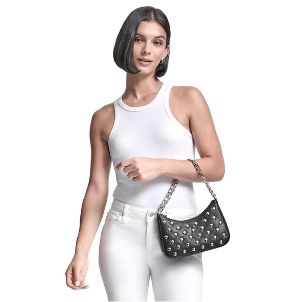 DKNY Studded Black Shoulder Bag